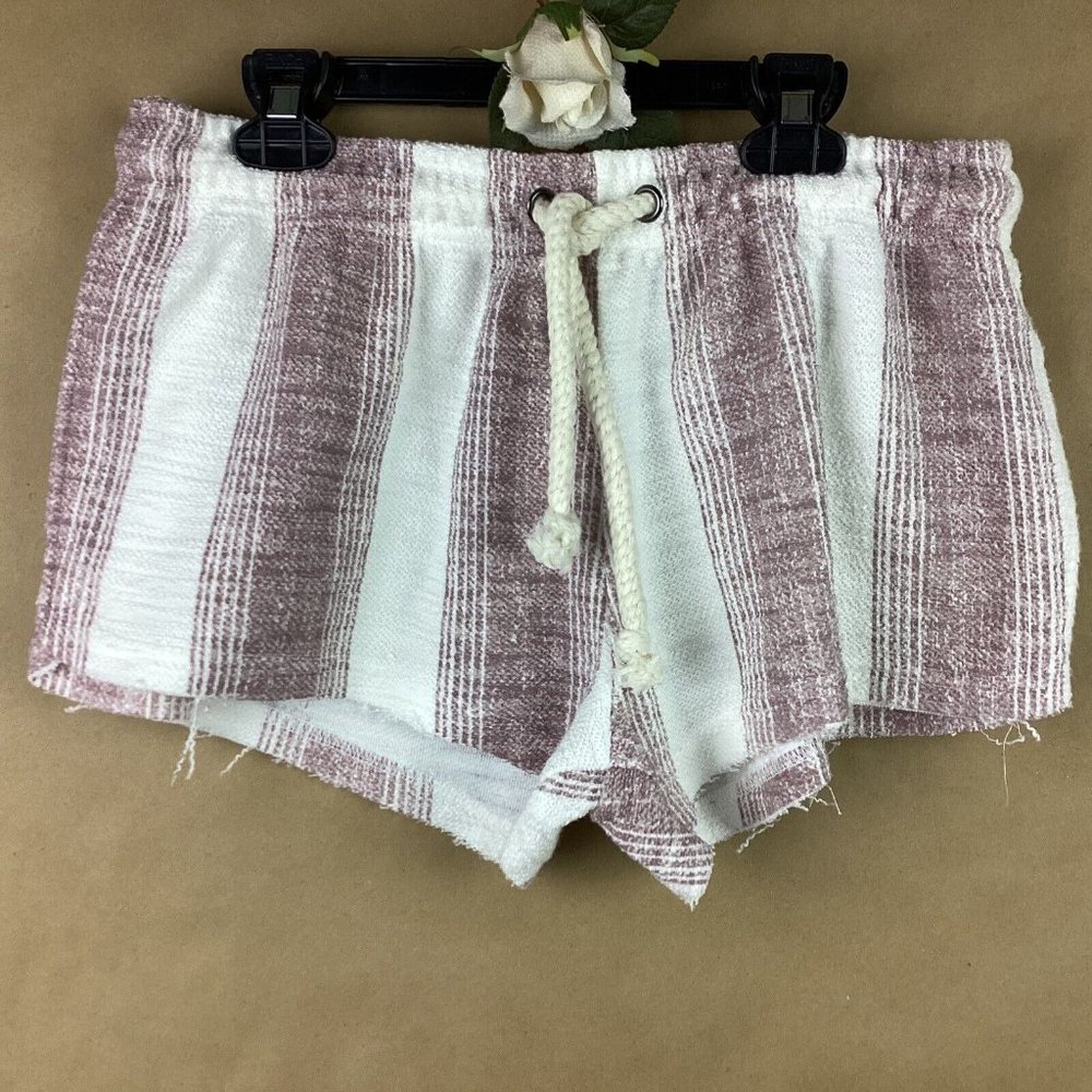 OCEAN DRIVE Beach Striped Terry Knit Shorts